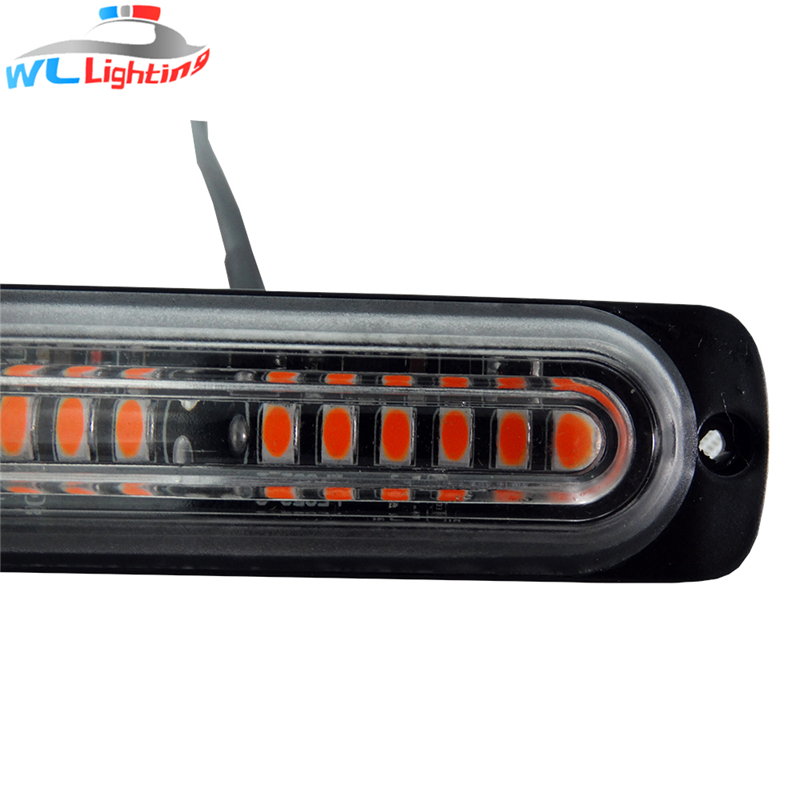 SMD 12V 24V 6W 표면 탑재 12 LED 미니 스트로브 경고 그릴 번쩍이는 빛